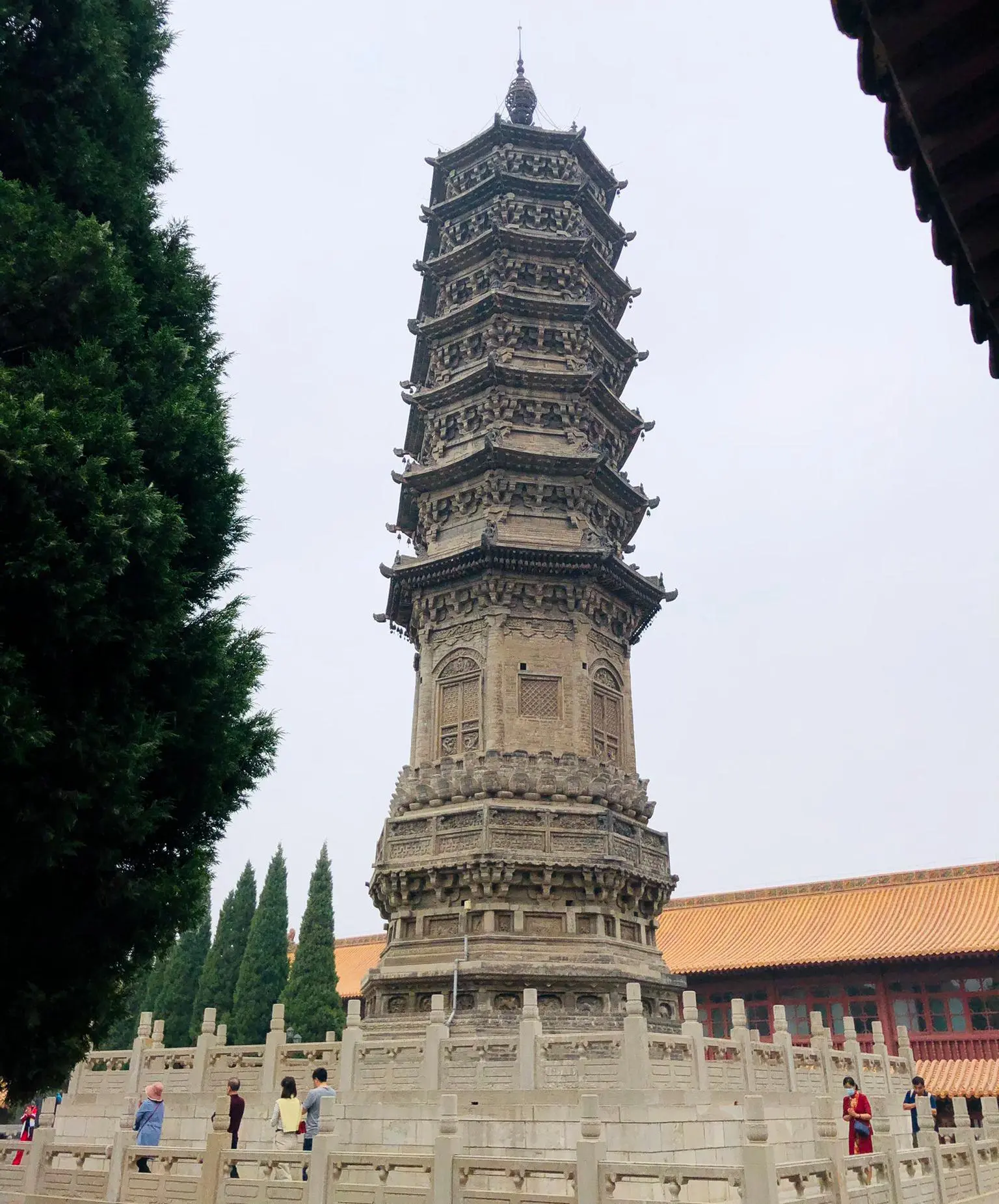 Tower at Bailin Temple. Hebei, China, Yuan dynasty, 1330 AD [1536x1850]