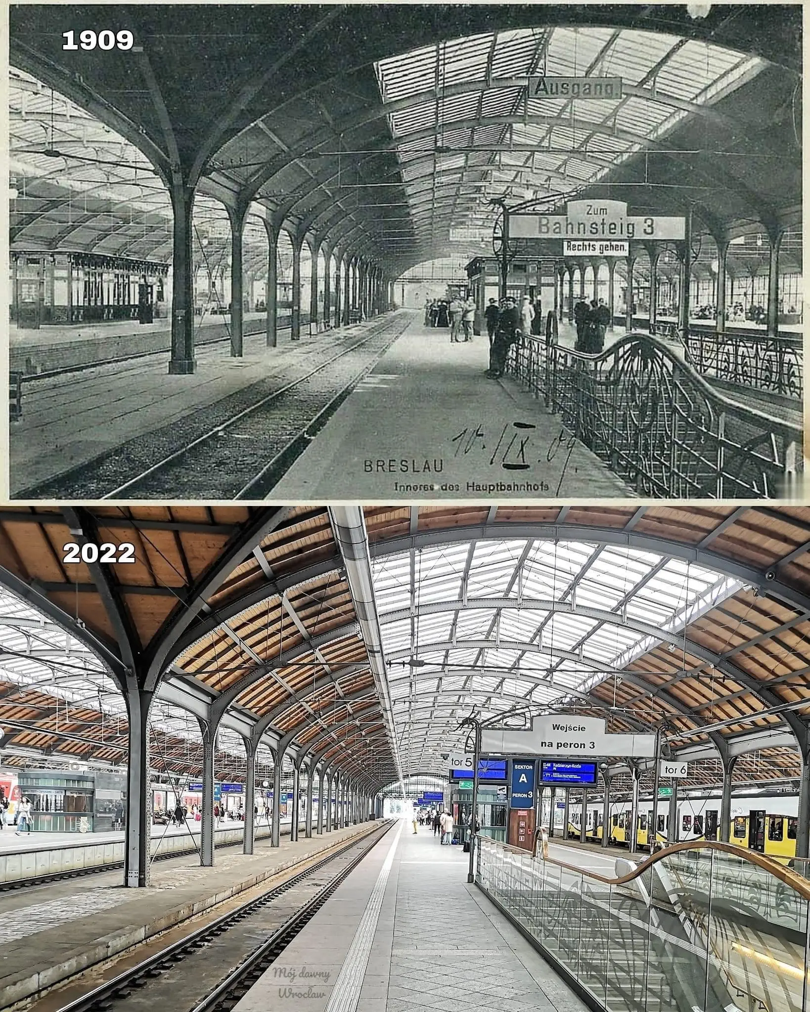 Railway Station in Wrocław, Poland