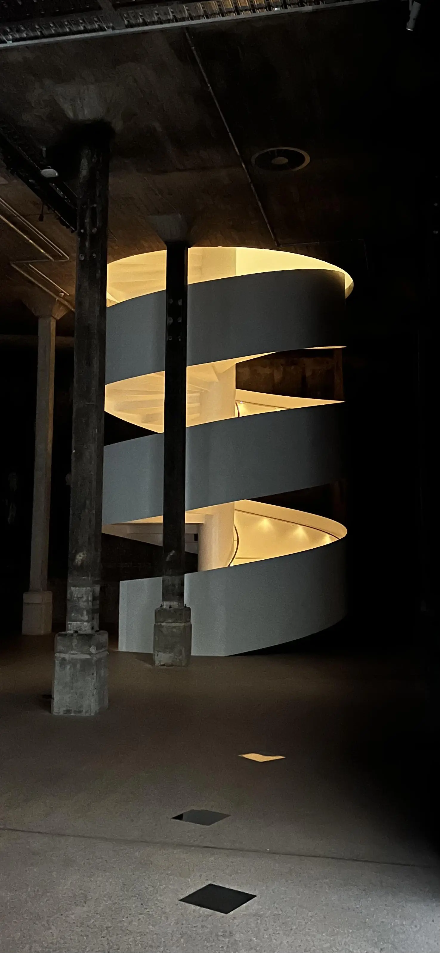 Stairs in the Oil Tank Gallery of the Art Gallery of NSW in Sydney