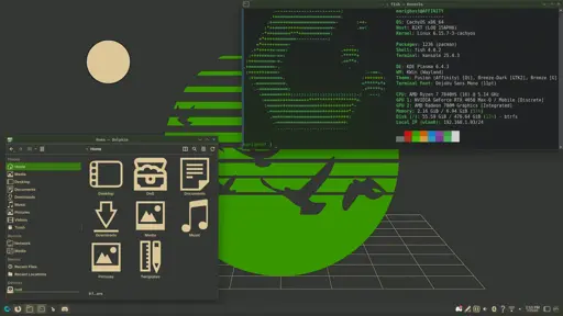 [KDE] Customish theme based on Haken's Affinity album :)