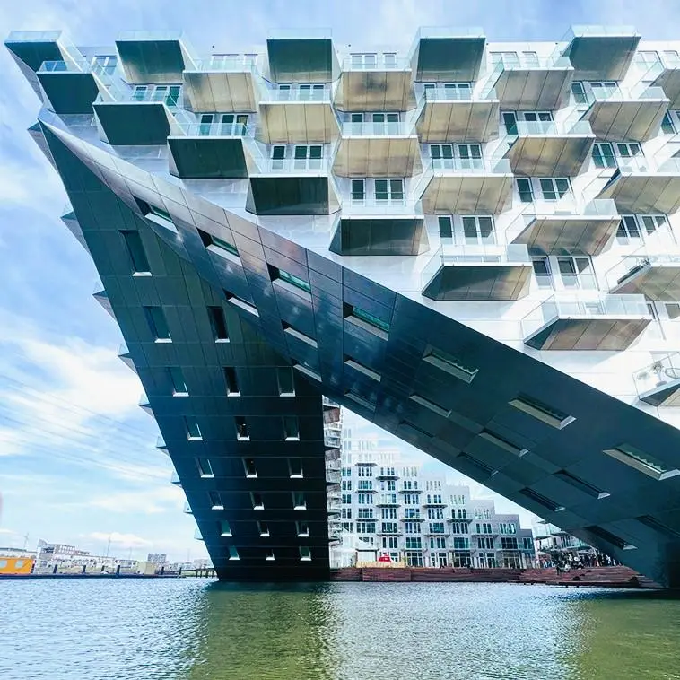 Sluishuis Residential Building stands literally in the water.