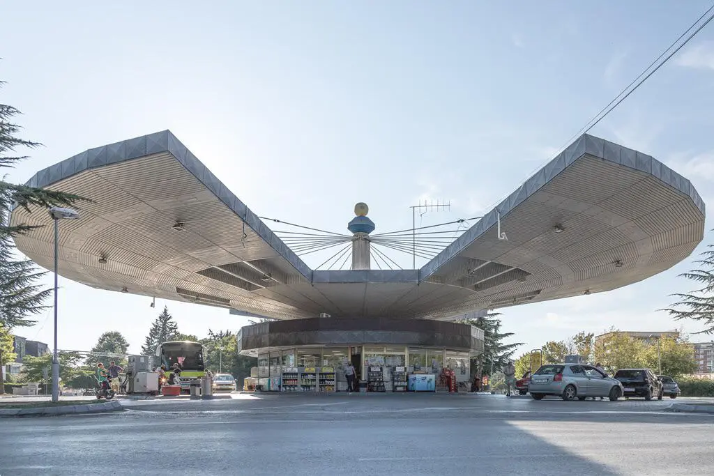 Gas station in Ohrid, Macedonia - build in 1972