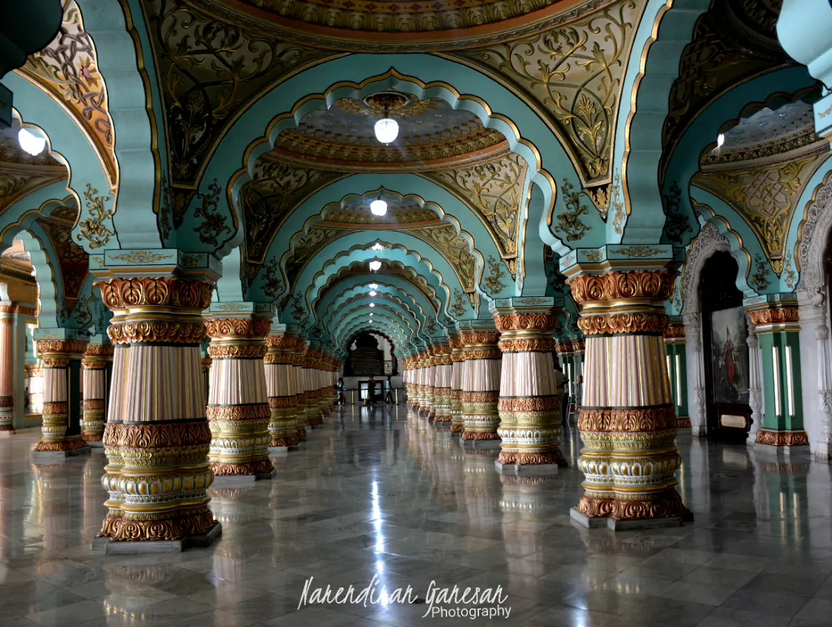 Interior of Mysore Palace, Karnataka, India!